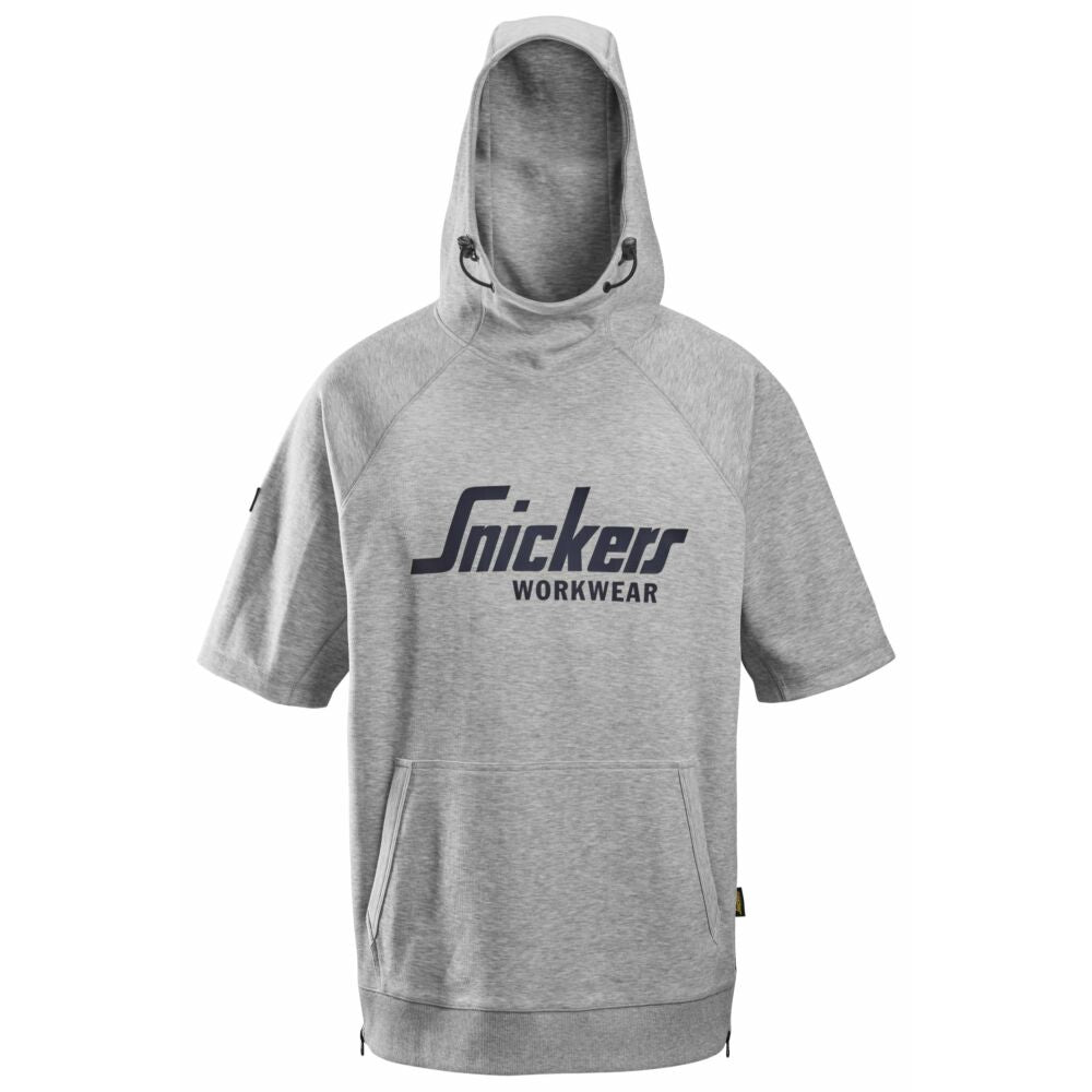 Snickers - Logo Hoodie Short Sleeve - Grey Melange