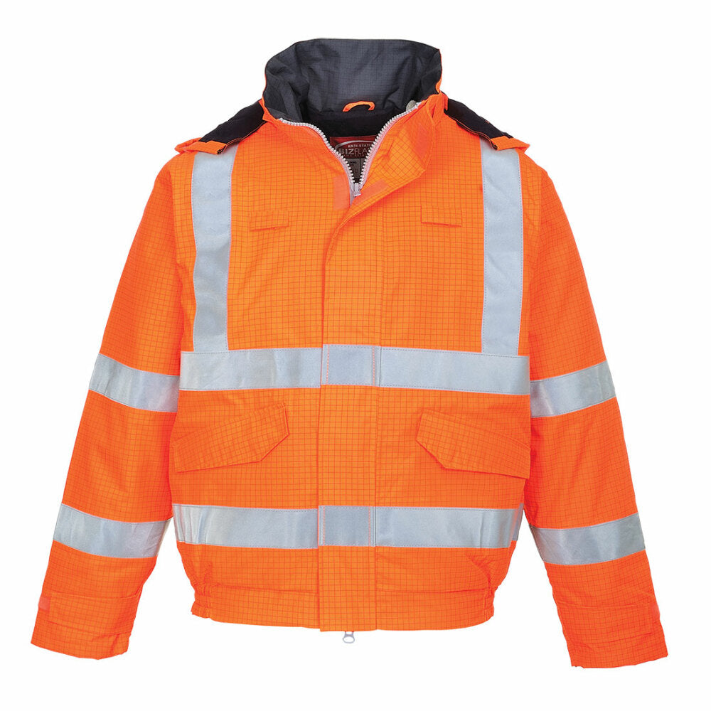 Portwest - Bizflame Rain Hi-Vis Antistatic FR Bomber Jacket - Orange