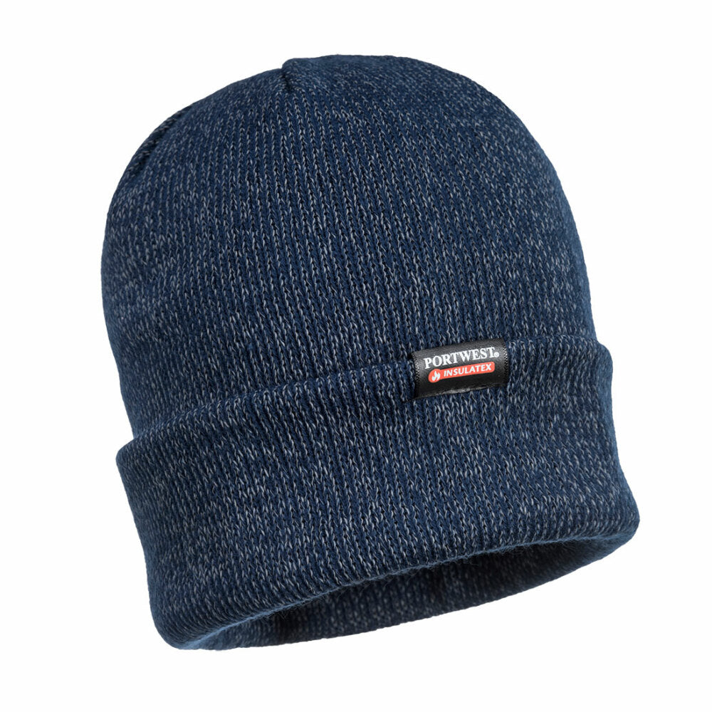 Portwest - Reflective Knit Hat, Insulatex Lined - Navy