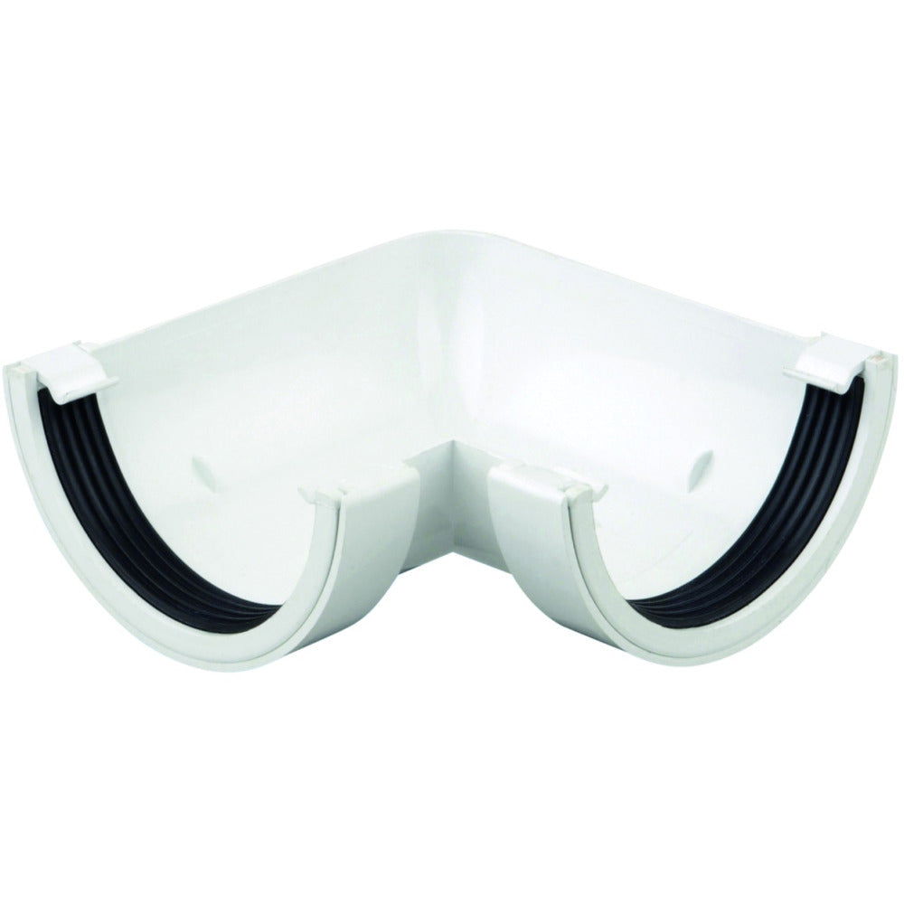 Rainwater RoundLine OsRRL PVC-U Gutter Angle 90° White 112mm