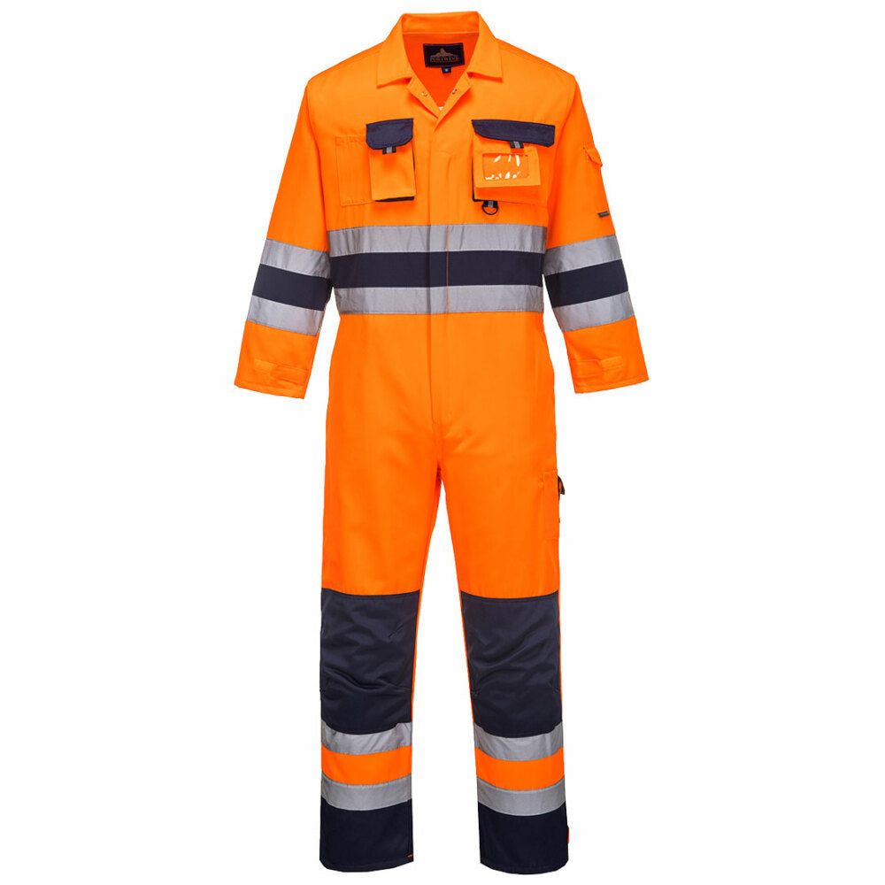 Portwest  - Nantes Hi-Vis Coverall - Orange/Navy