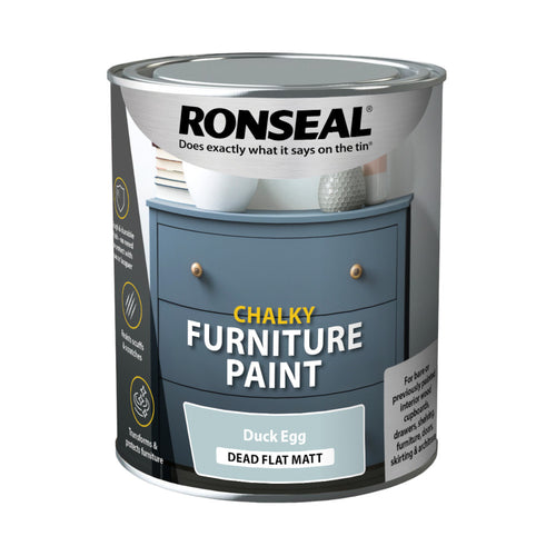 Ronseal Chalky Furniture Paint Duck Egg 750ml