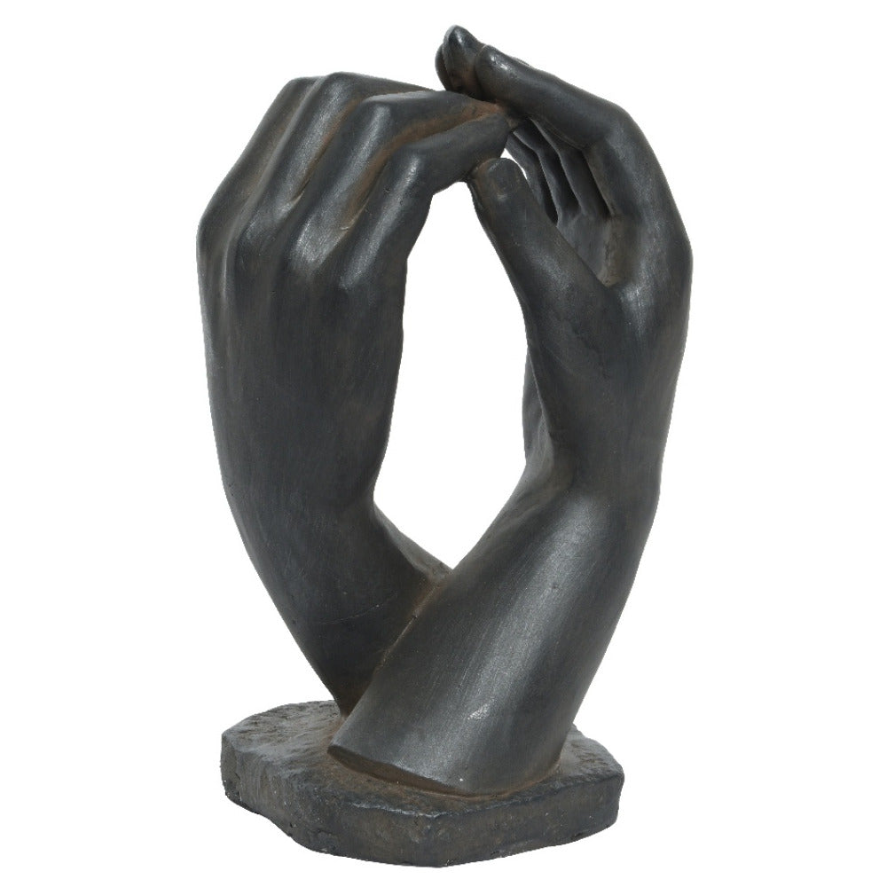 Two Intertwined Hands Sculpture - 43cm