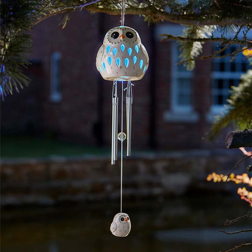 Smart Solar - Snowy Owl Wind Chime