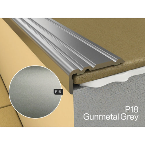 WRG 3 Flat Profile Self Adhesive P18 Gunmetal Grey 1800mm