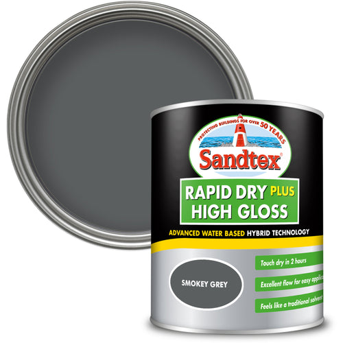 Sandtex Rapid Dry Gloss Smoky Grey 750ml