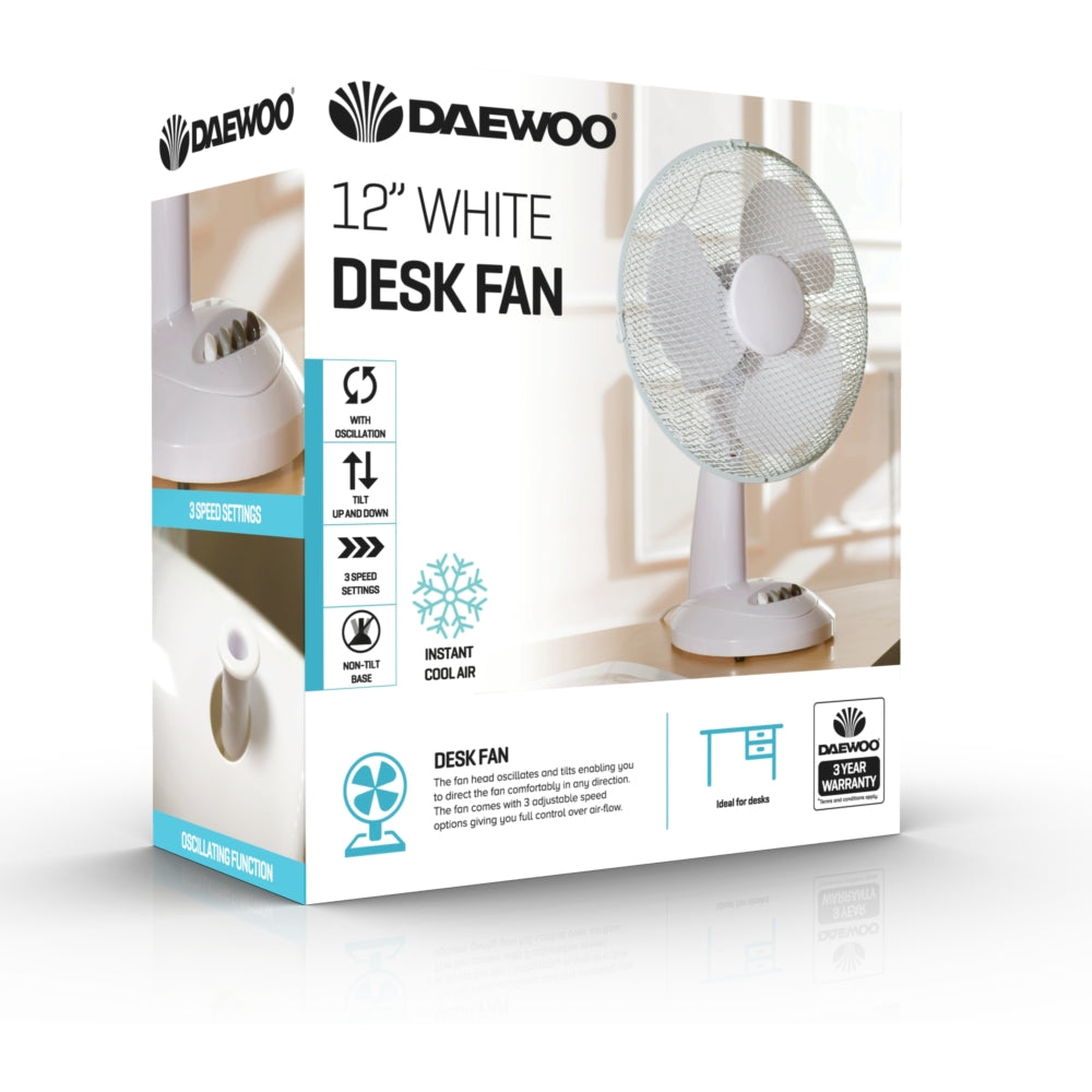 Daewoo 12-inch Desk Fan