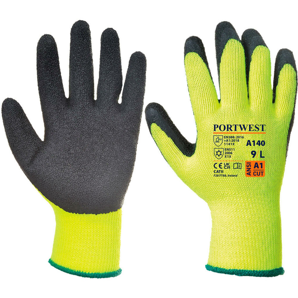 Portwest - Thermal Grip Glove - Latex - Black