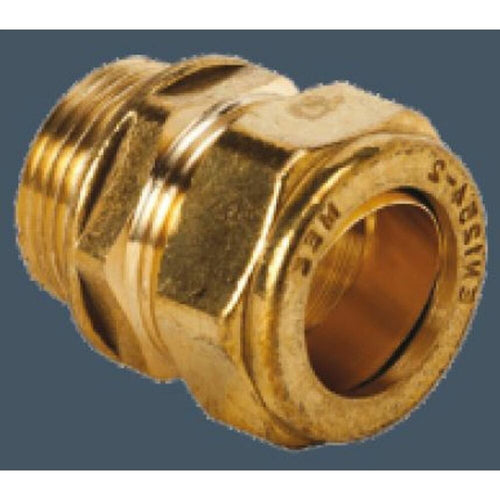 South Coast Brass - 3/8\ x 10mm Straight Coupler Mi x C 411