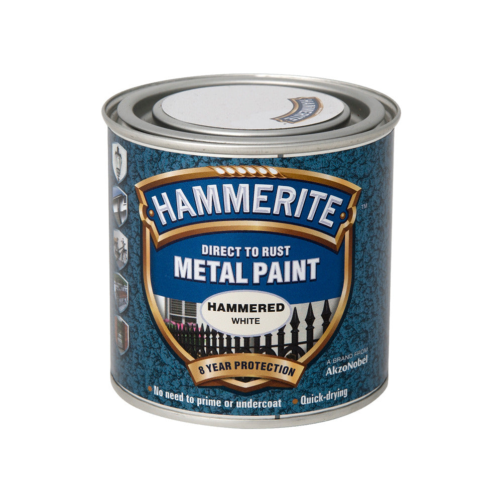 Hammerite Metal Paint Hammered White 750ml