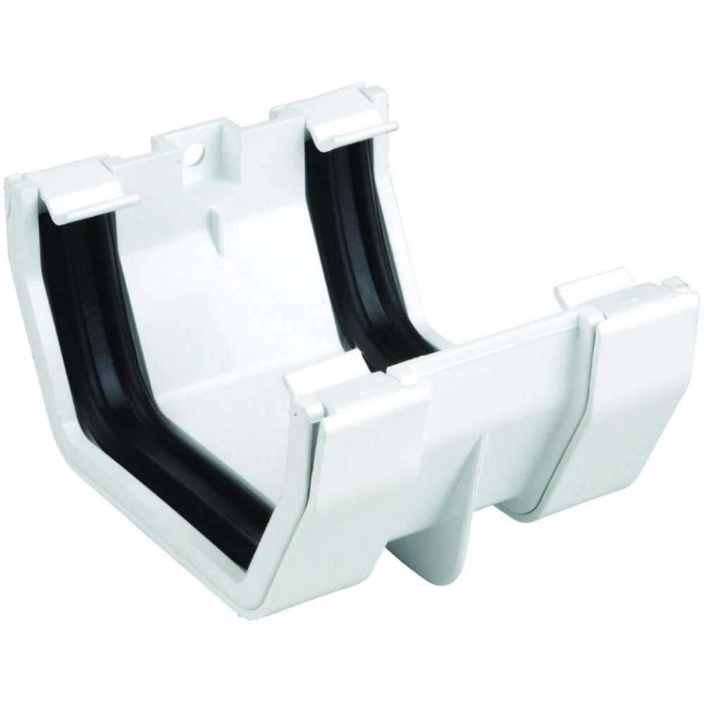 Rainwater SquareLine OsRSq PVC-U Gutter Jointing Bracket White 100mm
