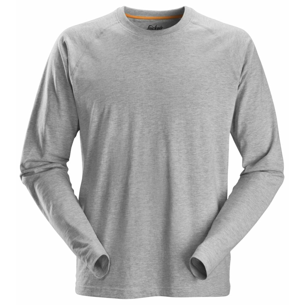 Snickers - AllroundWork, T-Shirt Long Sleeve - Grey Melange
