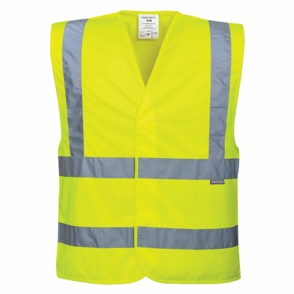 Portwest  - Hi-Vis Two Band & Brace Vest - Yellow