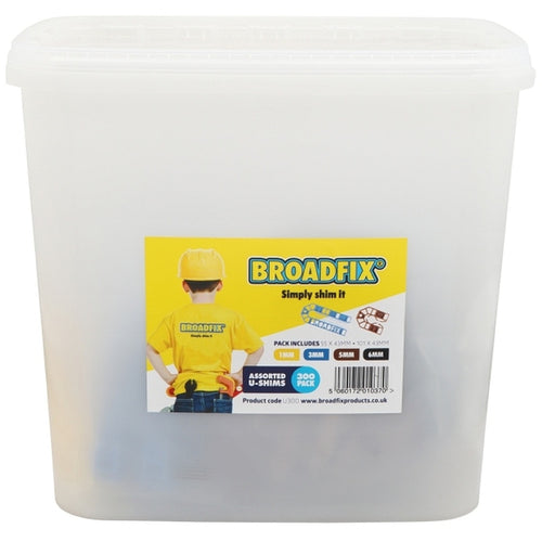 Broadfix - Small U Shim 100pce Mixed Clam Pack