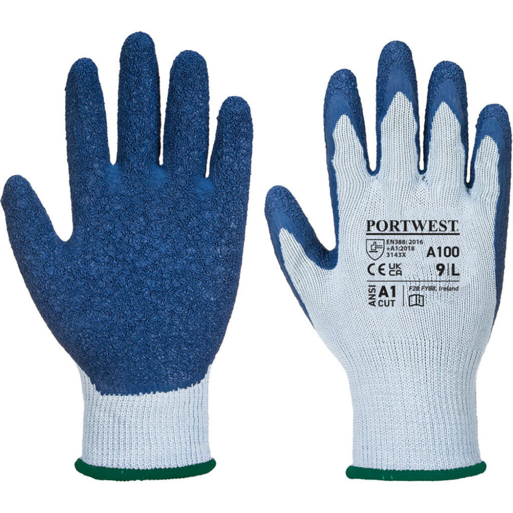 Portwest - Grip Glove - Latex - Grey/Blue