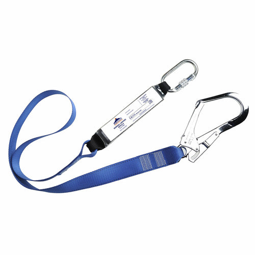 Portwest - Single Webbing 1.8m Lanyard With Shock Absorber - Royal Blue