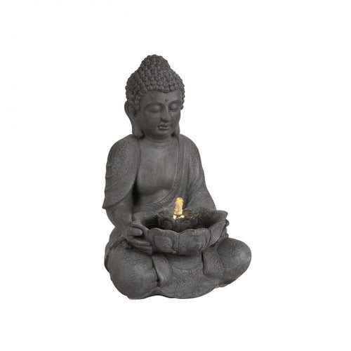 Premier - LED Buddha Water Feature - Slate -  45cm