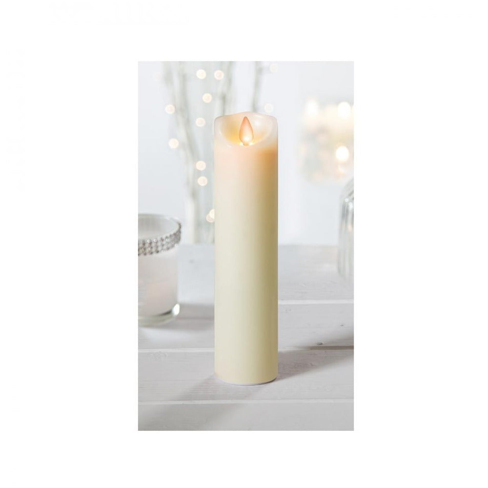 Premier Decorations - Dancing Flame LED Battery Candle Cream - 20cm