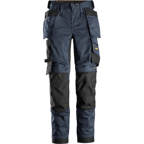 Snickers - AllroundWork, Women's Stretch Trousers Holster Pockets - Navy\\Black