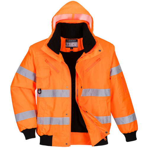 Portwest  - Hi-Vis 3-in-1 Bomber Jacket - Orange