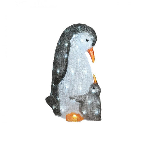 Kaemingk B.V - LED Acrylic Penguin with Baby  - 47cm