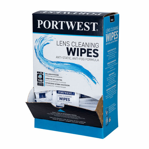 Portwest - Lens Cleaning Wipes - White