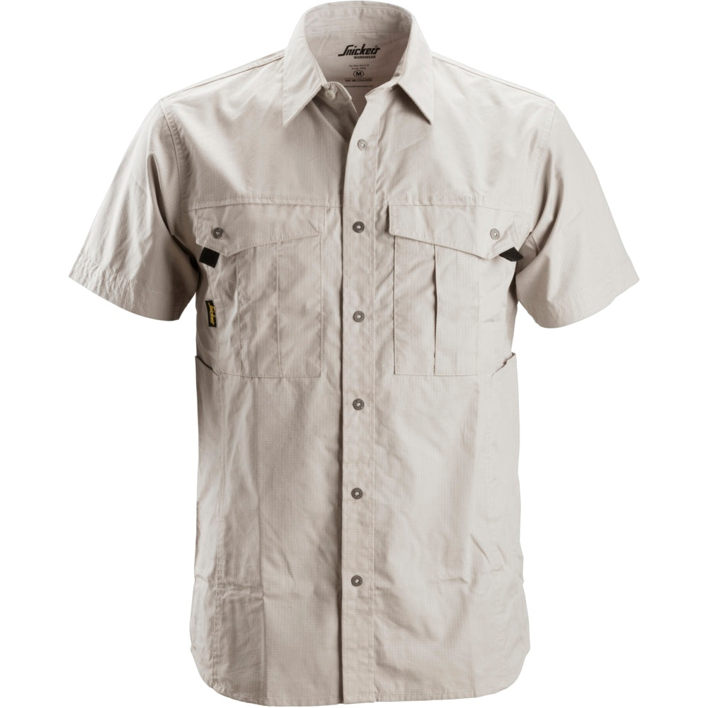 Snickers - Rip Stop Shirt, Short Sleeve - Aluminium grey