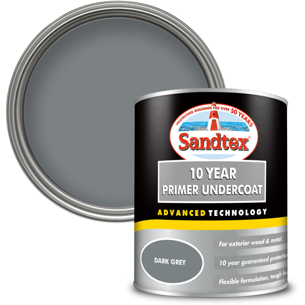 Sandtex 10 Year Primer Undercoat Dark Grey 750ml