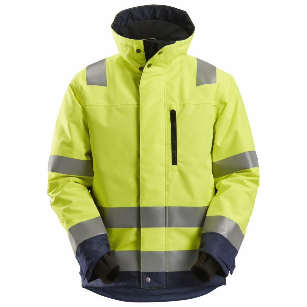 Snickers - AllroundWork, High-Vis 37.5® Insulated Jacket Class 3 - High Visibility Yellow - Navy