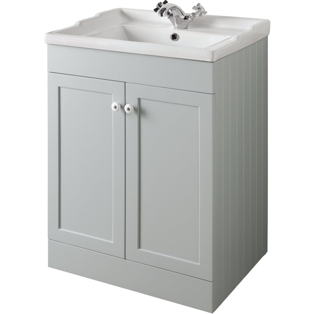 Duke 600mm Floor Standing Unit Only - Dove Grey