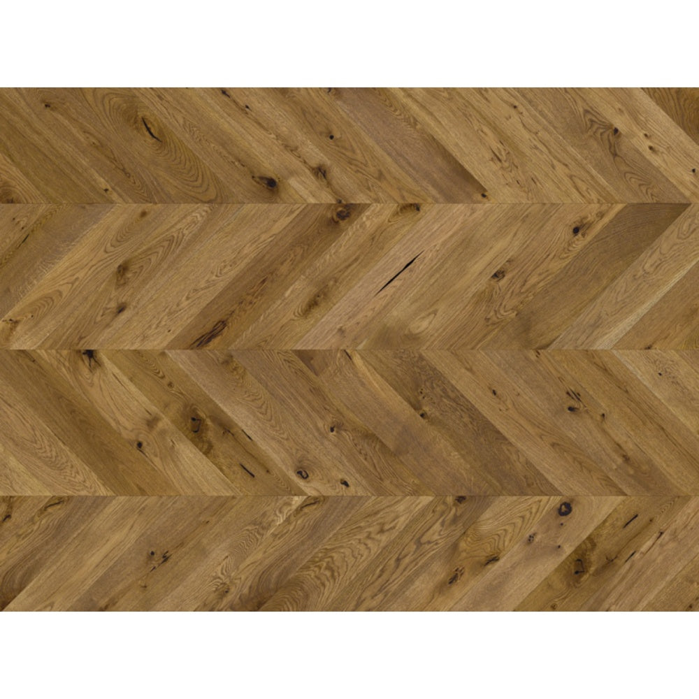 Barista Oak Mainland / Arabica Chevron Brushed Matt Lacquered Engineered Flooring 130mm