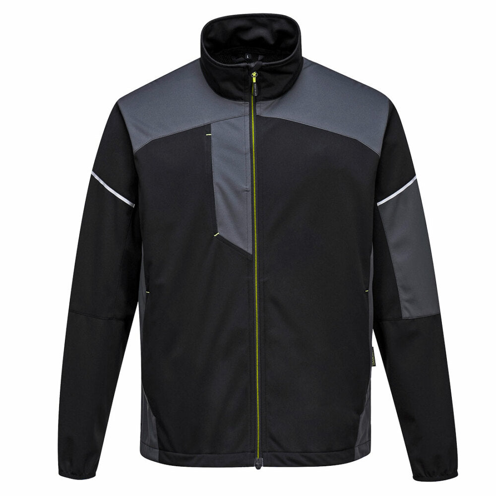 Portwest - PW3 Flex Shell Jacket - Black/Zoom Grey