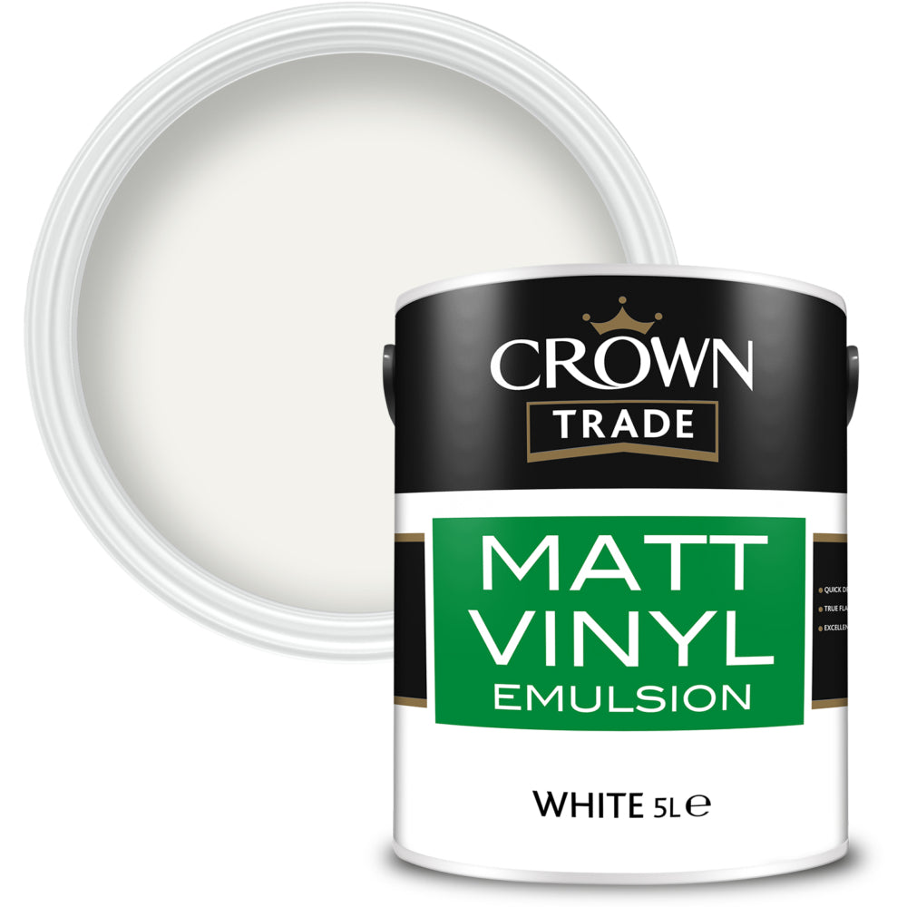 Crown Trade Matt Emulsion White 5L