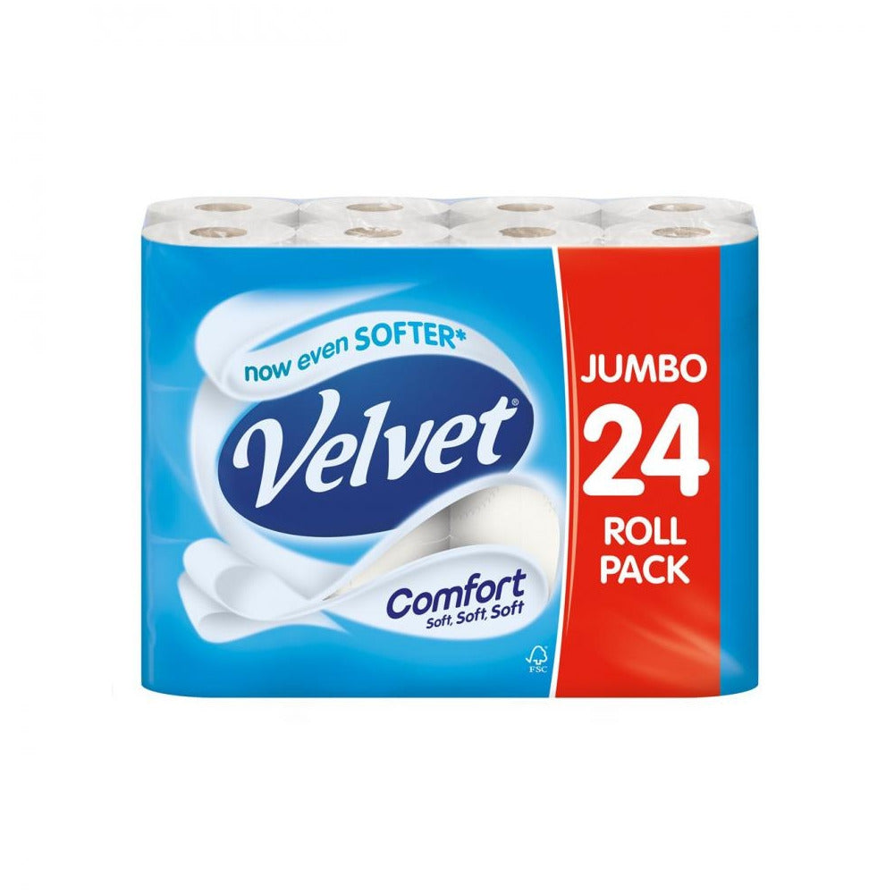 Velvet - Comfort Toilet Rolls - 24pk