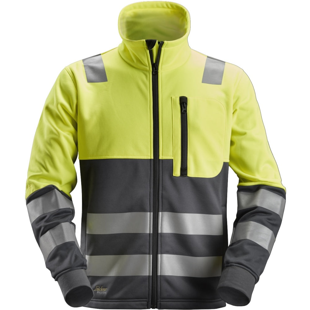 Snickers - High-Vis, Class 2 FZ Jacket - High vis yellow\\Steel grey