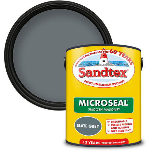 Sandtex Microseal Smooth Masonry Slate Grey 5L