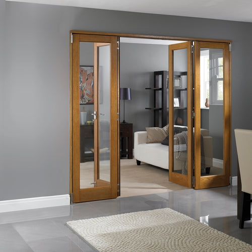 Slidefold Inspire 40mm Oak Internal 8ft 4 Doors