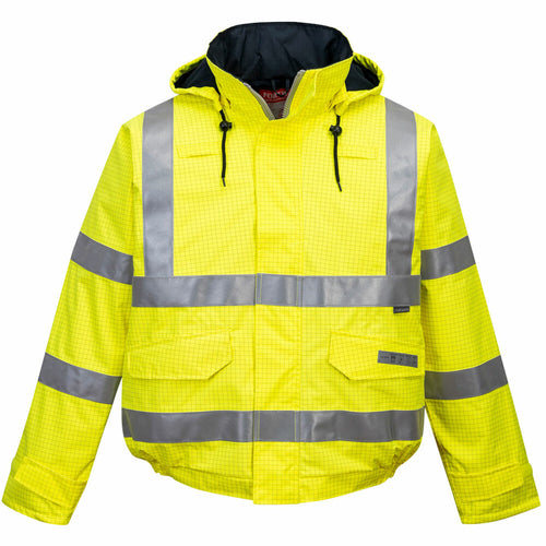 Portwest - Bizflame Rain Hi-Vis Antistatic FR Bomber Jacket - Yellow