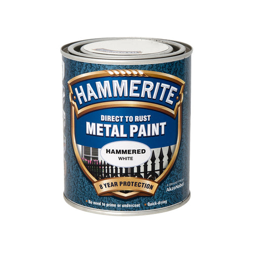 Hammerite Metal Paint Hammered White 250ml