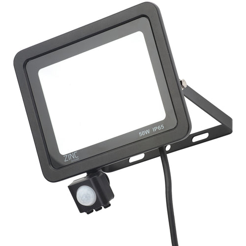 Zinc Rye Slimline LED IP65 Floodlight with PIR - 50w