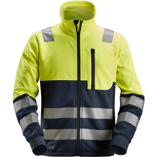 Snickers - High-Vis, Class 2 FZ Jacket - High Visibility Yellow - Navy