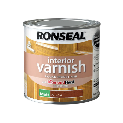 Ronseal Interior Varnish Dark Oak Matt 250ml