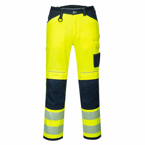 Portwest  - PW3 Hi-Vis Work Trouser - Yellow/Navy Short