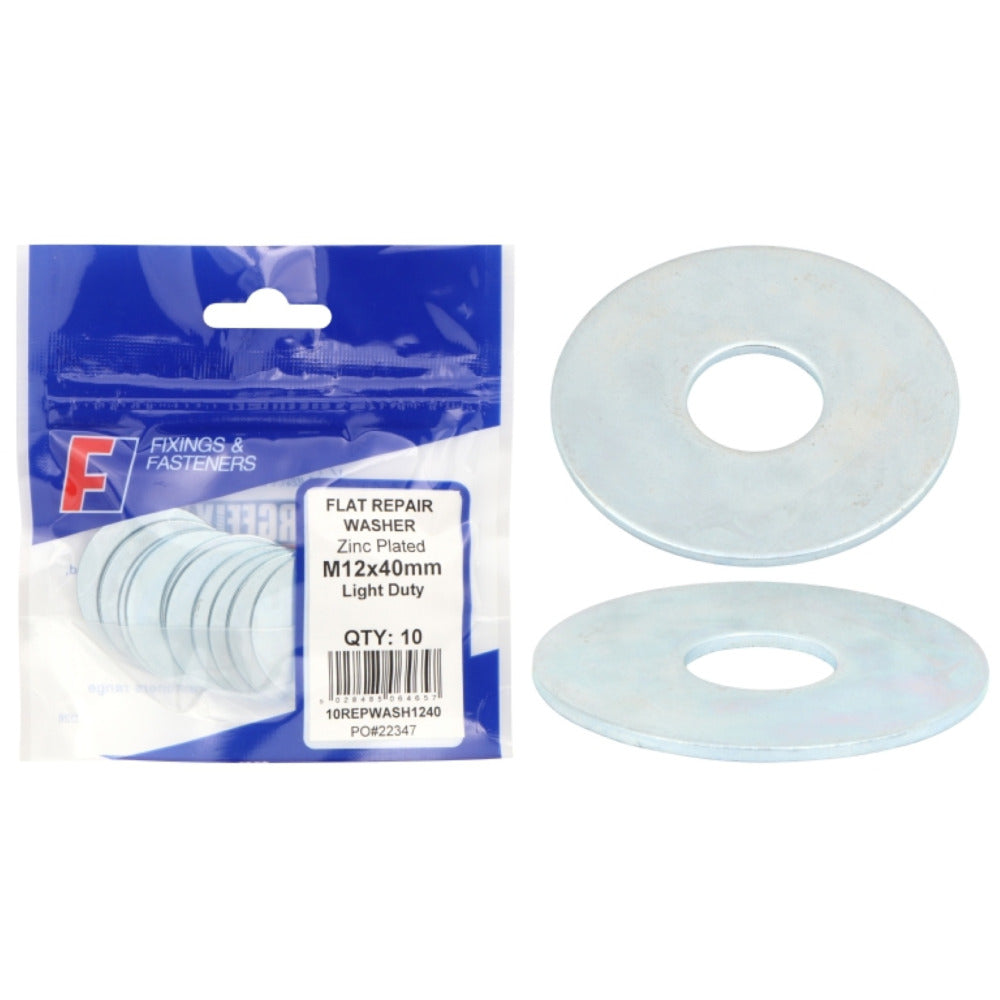 ForgeFix Prepack Repair Washer Zinc Plated M8x40mm (Bag10)