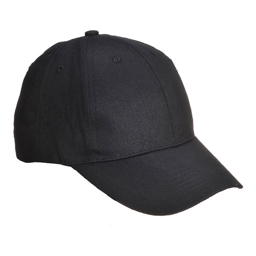 Portwest - Six Panel Baseball Cap - Black