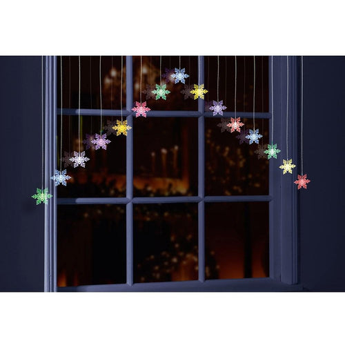 Premier Decorations - Multi-Action Colour Changing V-Curtain with Timer