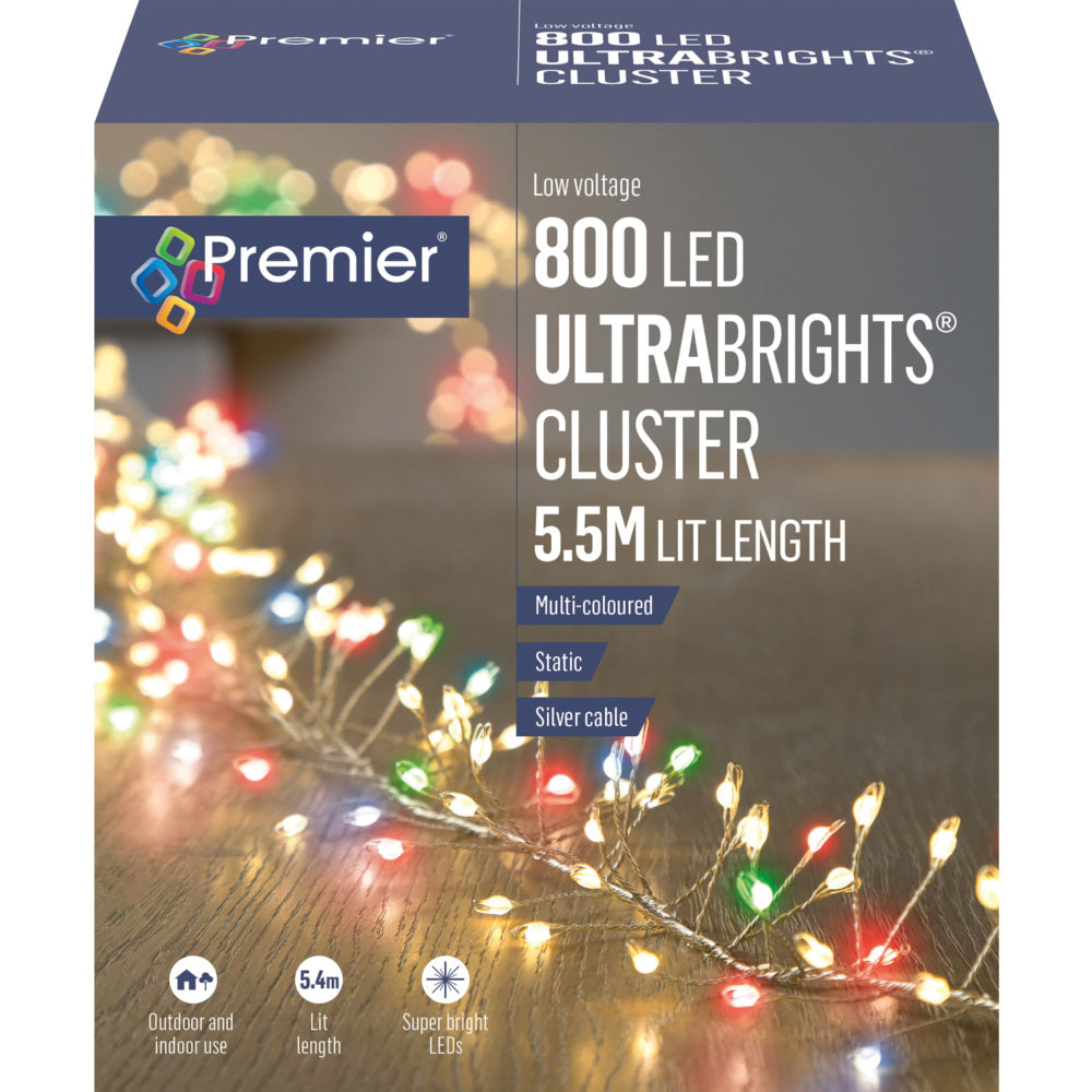 800 Low Voltage LED Ultrabrights Cluster - Multi-Coloured