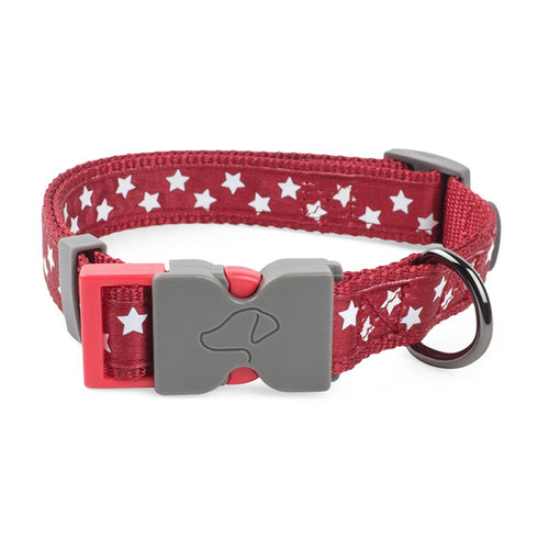 Zoon - Starry Burgundy M WalkAbout Dog Collar (31cm-47cm)