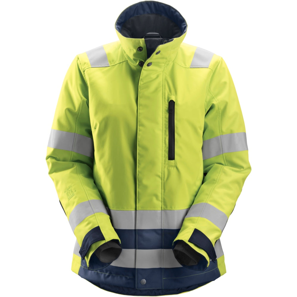Snickers - AllroundWork, Women's High-Vis 37.5® Insulated Jacket Class 2/3 - High Visibility Yellow - Navy