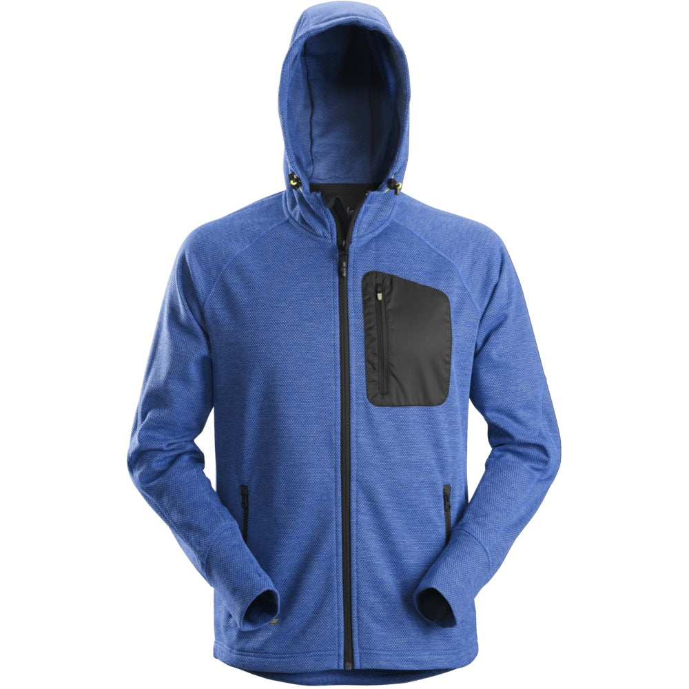 Snickers - FlexiWork, Fleece Hoodie - True Blue\\Black